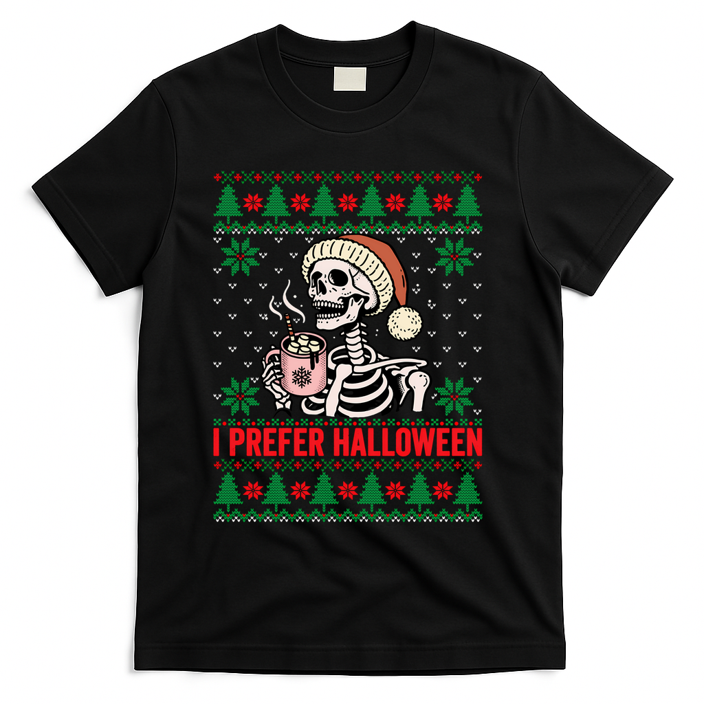 I Prefer Halloween Christmas Sweater Funny Holiday Ugly product image 1