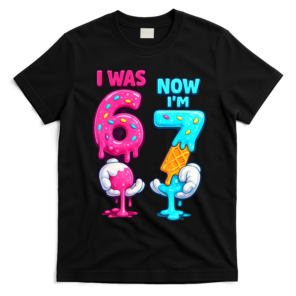 I Was 6 Now I'm 7 Year Old Birthday Six Seven Meme 67 product image 1