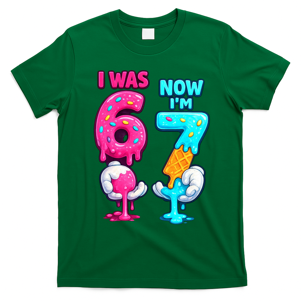 I Was 6 Now I'm 7 Year Old Birthday Six Seven Meme 67 product image 3