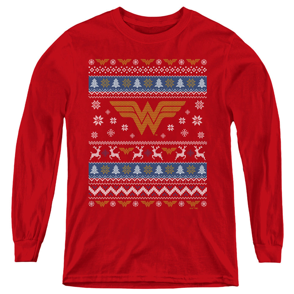 Wonder Woman - Ugly Christmas Logo L - S Youth product image 1