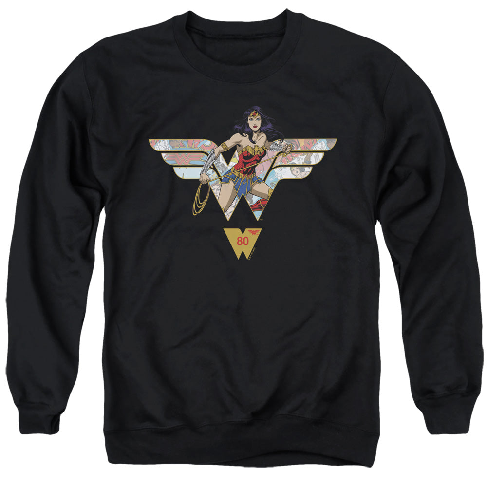 Wonder Woman - Ww 80Th Collage Logo Adult Crewneck product image 1