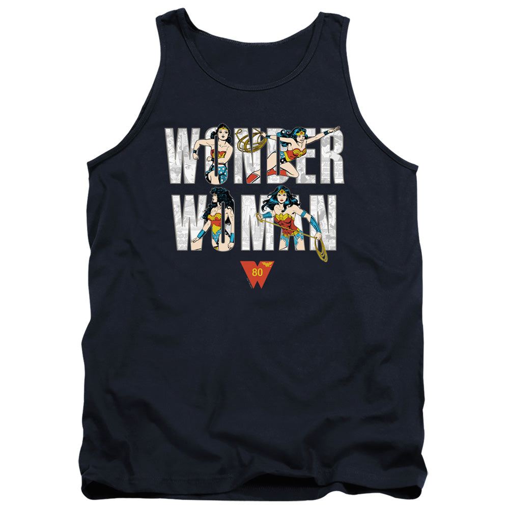 Wonder Woman - Ww 80Th Illustrated Type Adult Tank Top