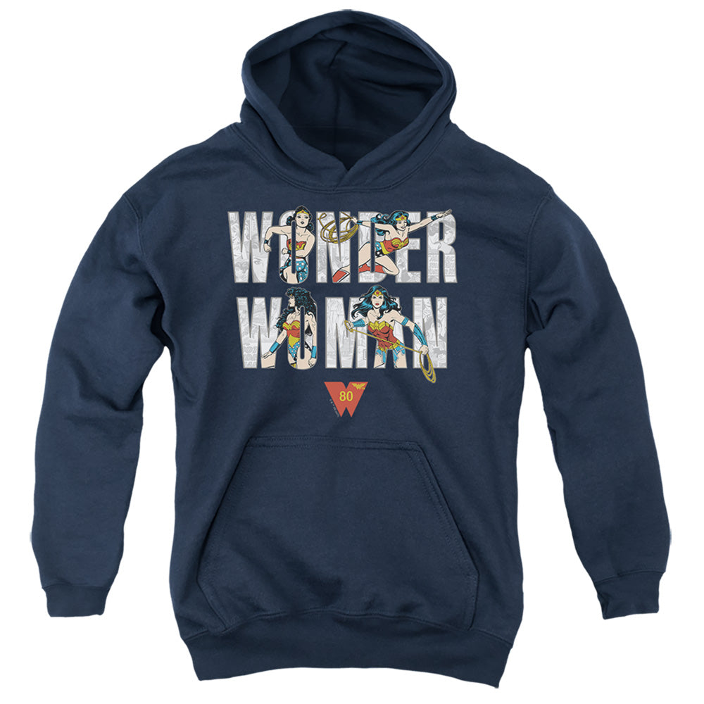 Wonder Woman - Ww 80Th Illustrated Type Youth Hooded product image 1