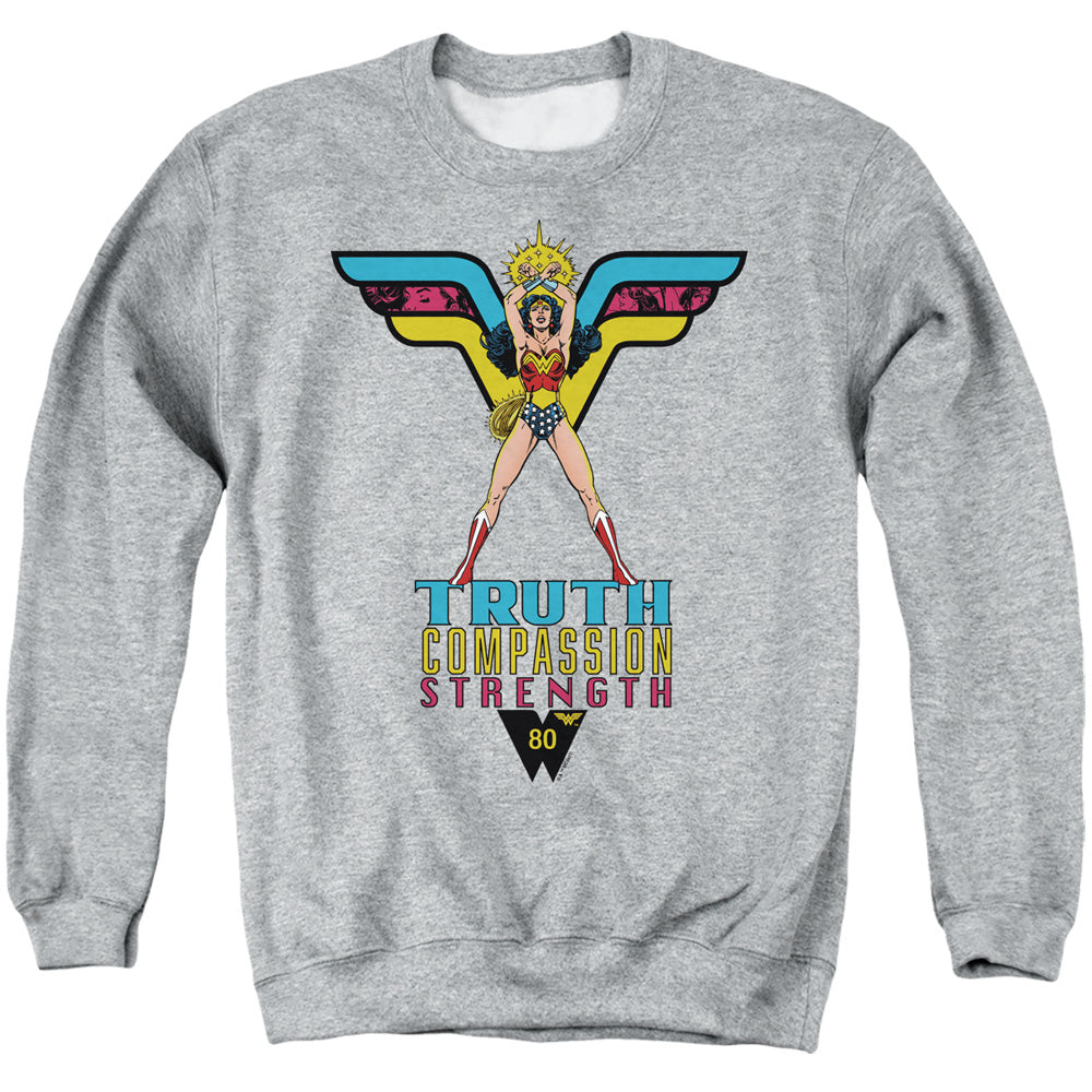 Wonder Woman - Truth, Compassion, Strength Adult Crewneck product image 1
