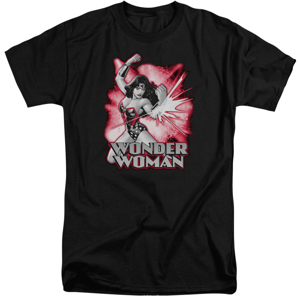 Jla - Wonder Woman Red And Gray Adult Tall Fit Short Sleeve product image 1