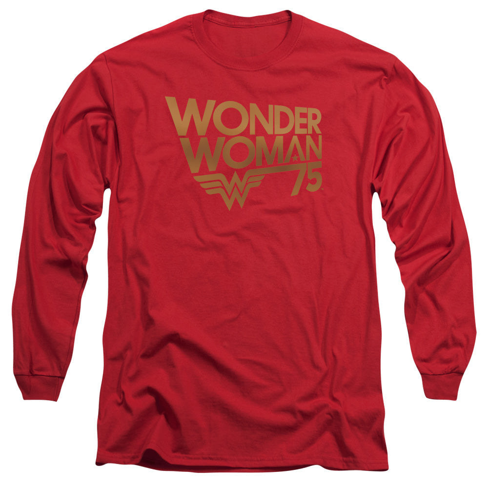 Wonder Woman - 75Th Anniversary Gold Logo Adult Long Sleeve product image 1