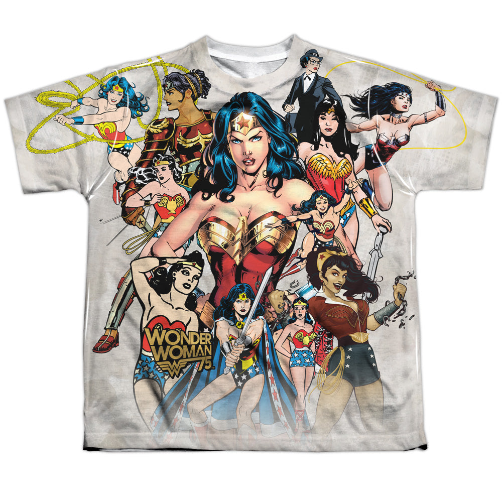 Wonder Woman - 75Th Collage Youth Short Sleeve 100% Poly product image 1