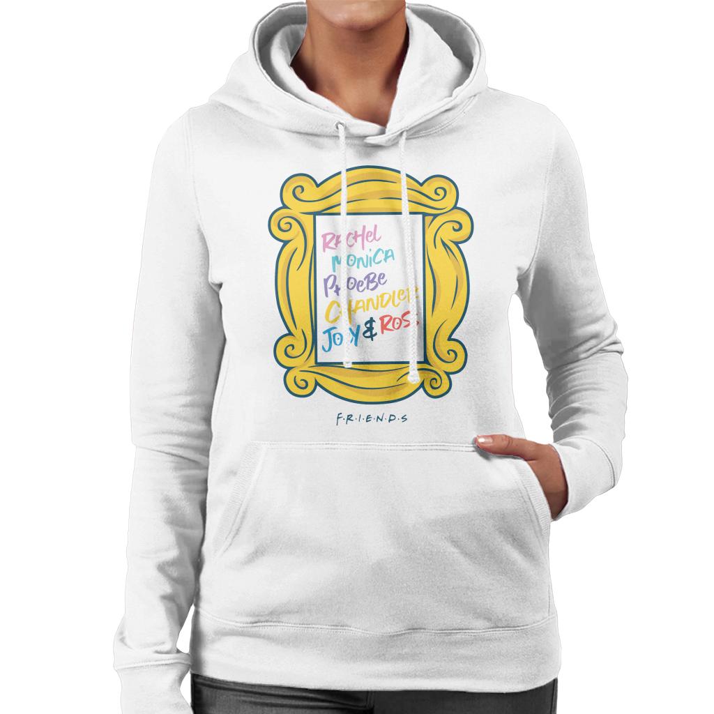 Friends Frame Character List Women's Hooded Sweatshirt product image 1