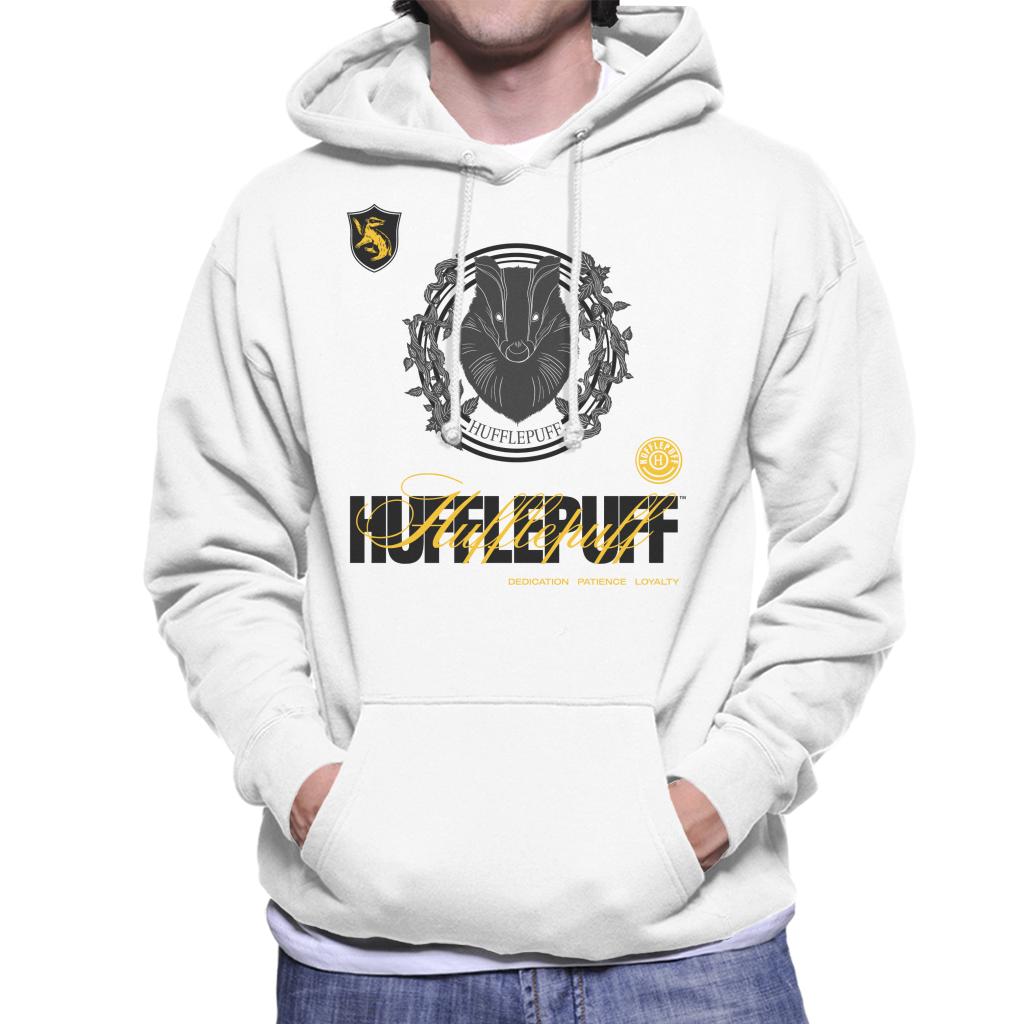 Harry Potter Hufflepuff Badger Crest Men's Hooded Sweatshirt product image 1