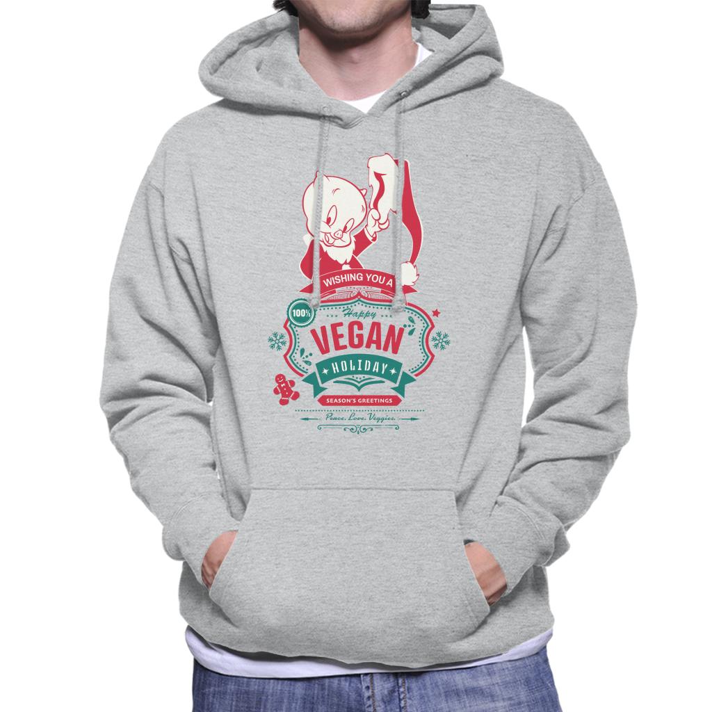 Looney Tunes Christmas Porky Pig Happy Vegan Holiday Men's product image 1