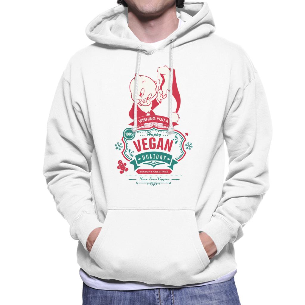 Looney Tunes Christmas Porky Pig Happy Vegan Holiday Men's product image 4