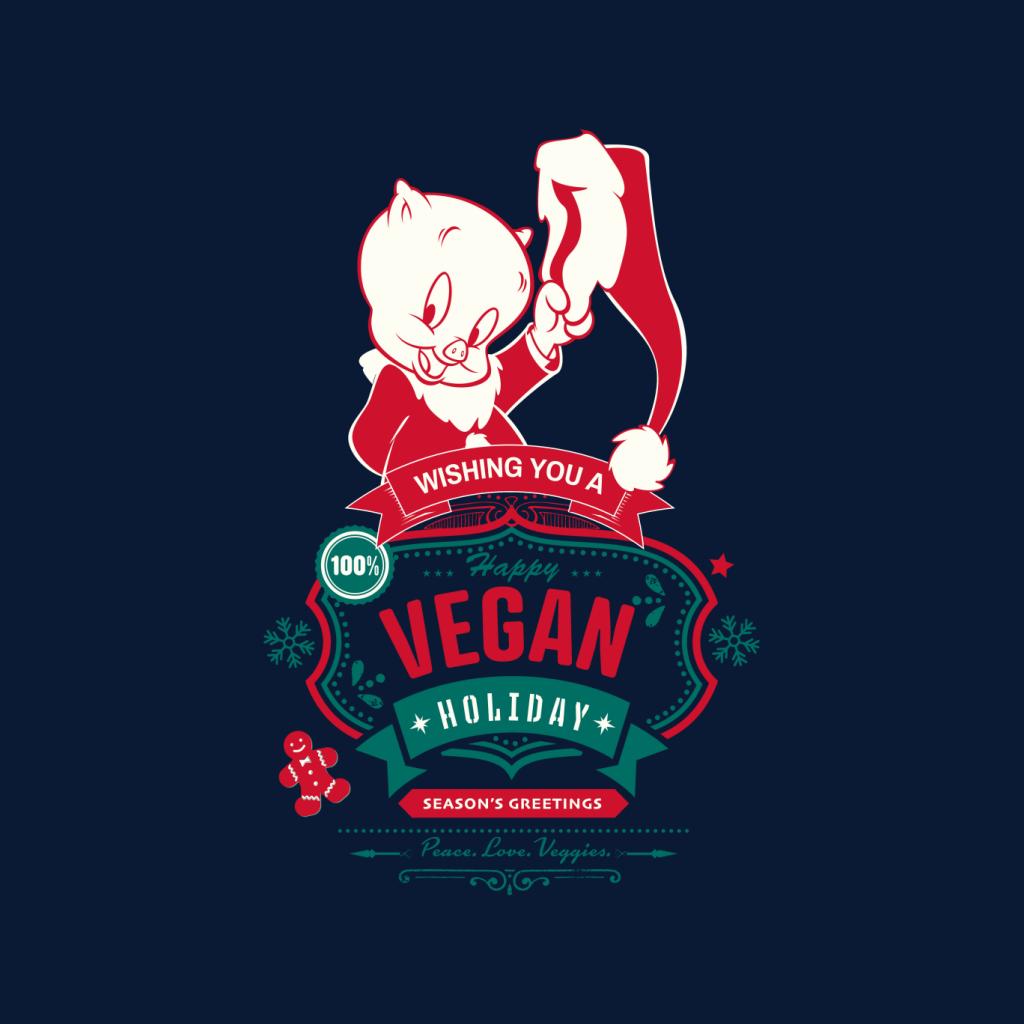 Looney Tunes Christmas Porky Pig Happy Vegan Holiday Kid's product image 5