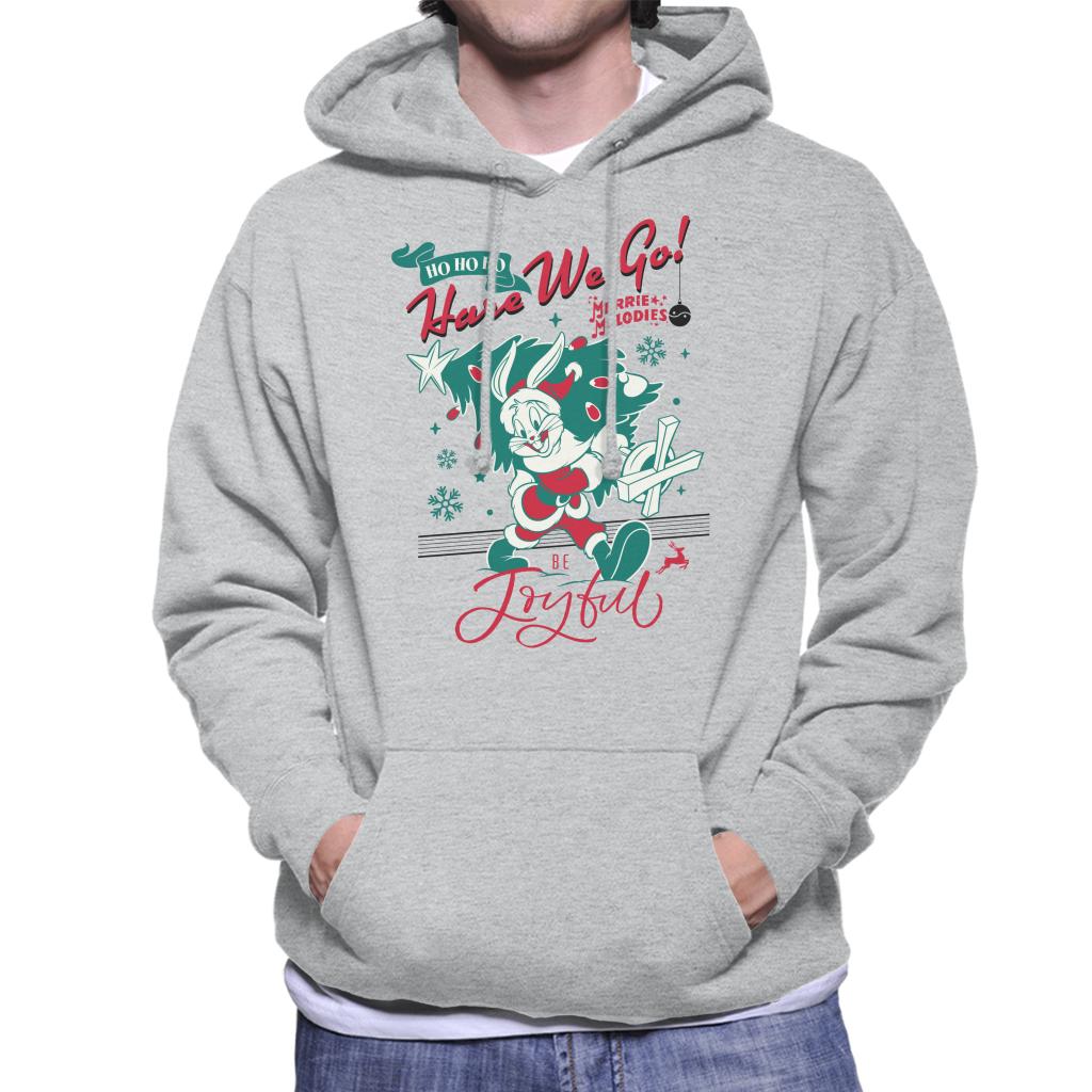 Looney Tunes Christmas Bugs Bunny Be Joyful Men's Hooded product image 1