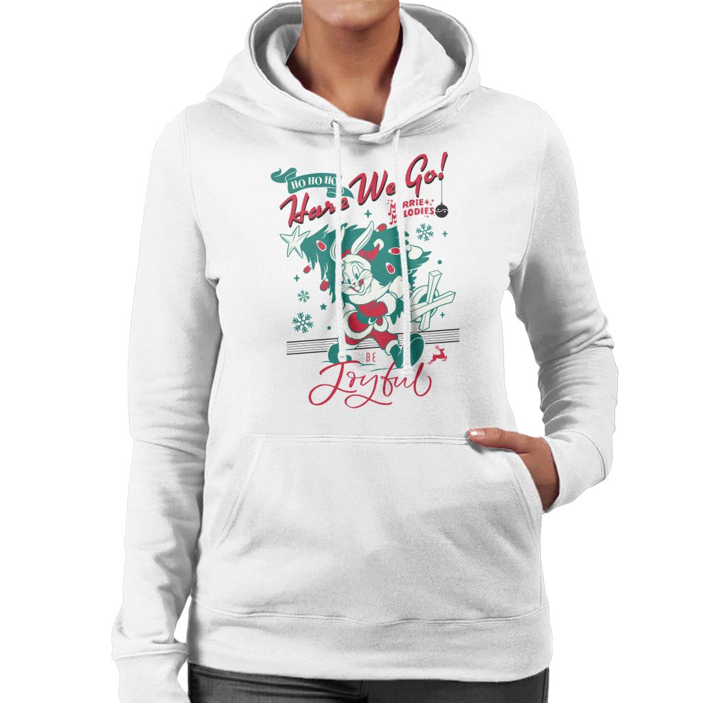 Looney Tunes Christmas Bugs Bunny Be Joyful Women's Hooded product image 4