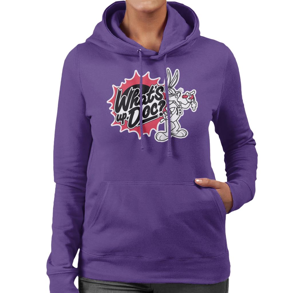 Looney Tunes Whats Up Doc Bugs Bunny Retro Women's Hooded product image 6
