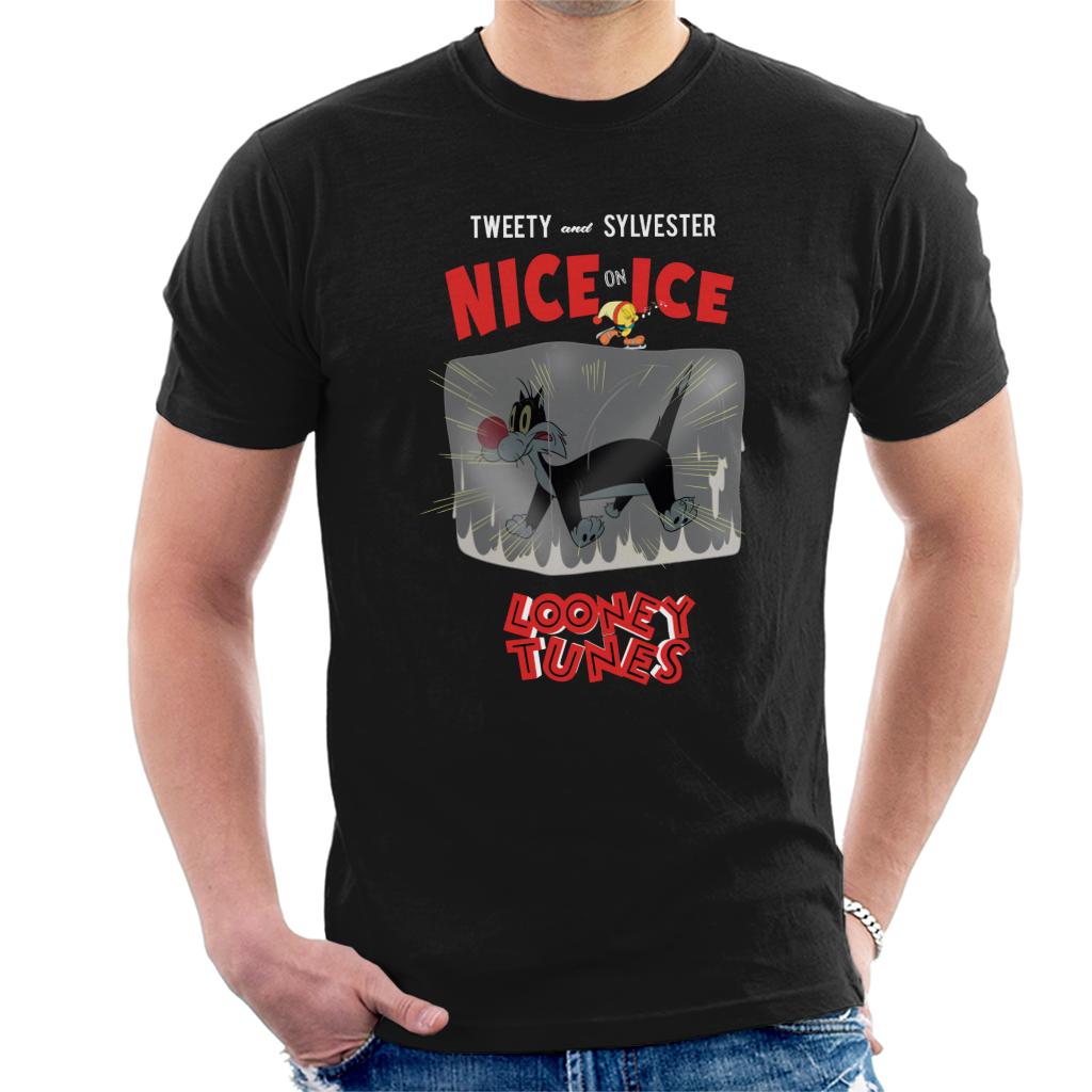 Looney Tunes Tweety And Sylvester Nice On Ice Men's T-Shirt product image 1