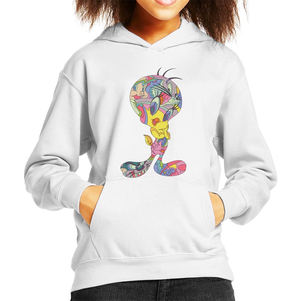 Looney Tunes Tweety Abstract Art Kid's Hooded Sweatshirt product image 1