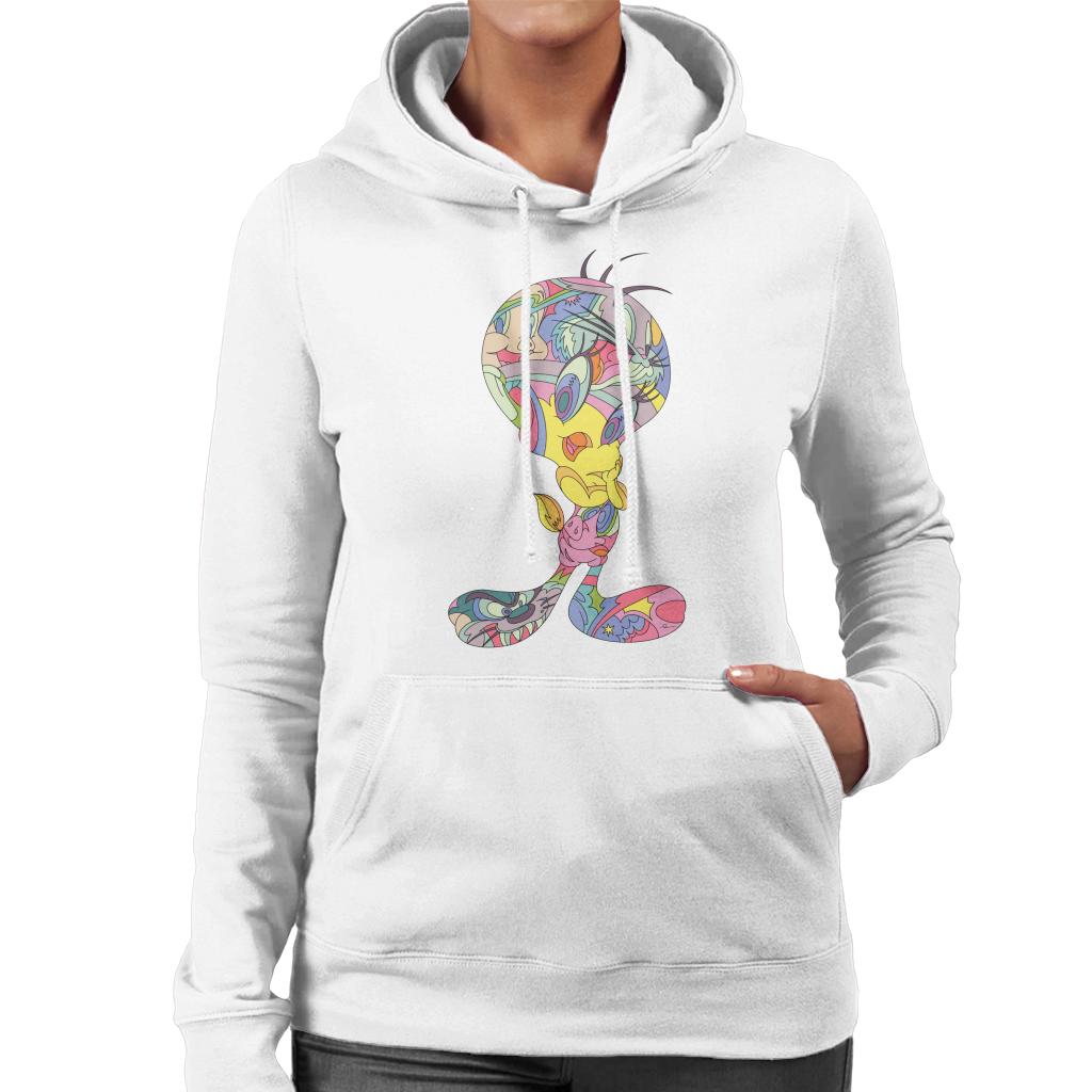 Looney Tunes Tweety Abstract Art Women's Hooded Sweatshirt product image 1