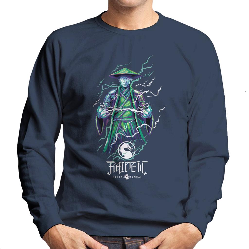 Mortal Kombat Raiden Lightning Bolt Charge Men's Sweatshirt product image 6