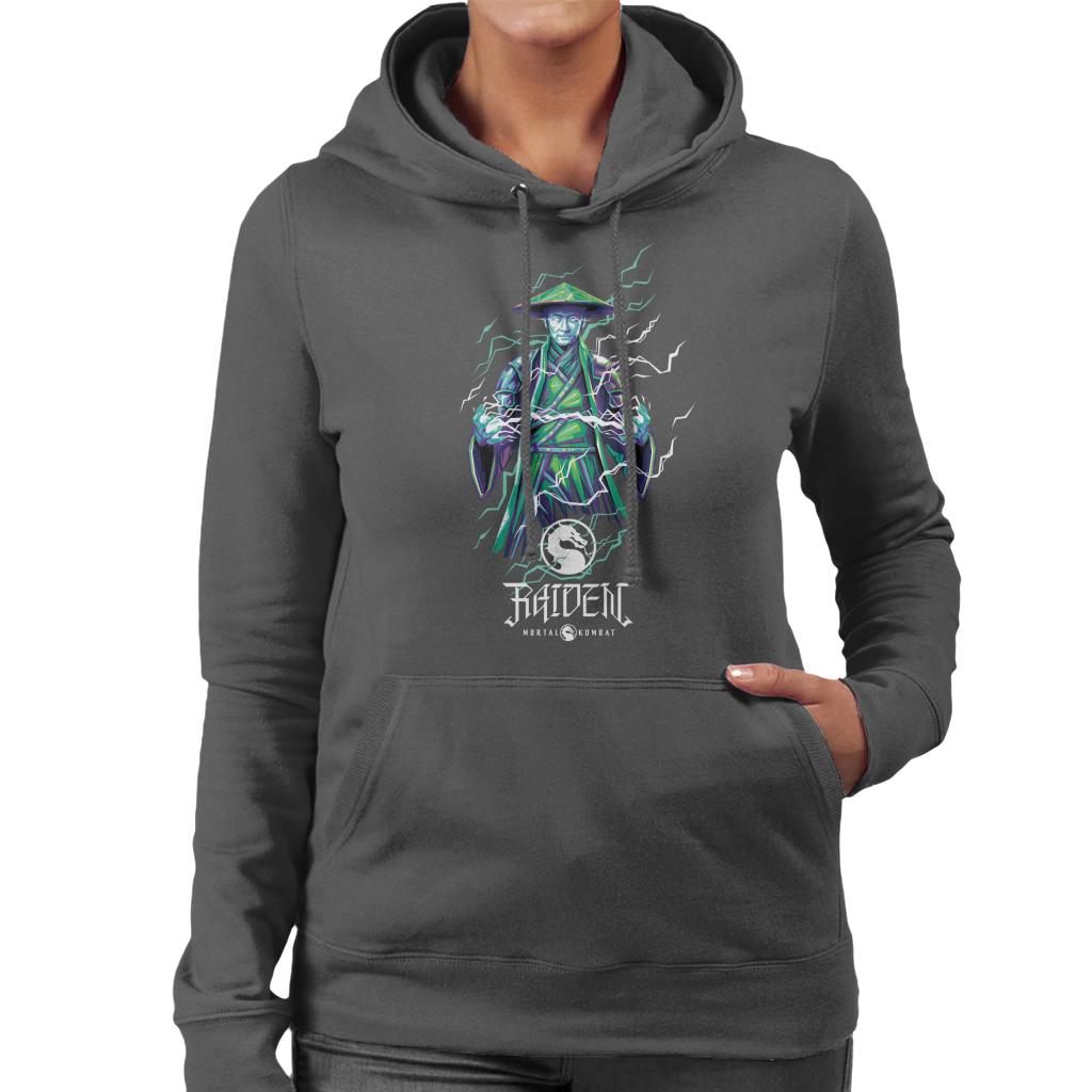 Mortal Kombat Raiden Lightning Bolt Charge Women's Hooded product image 4