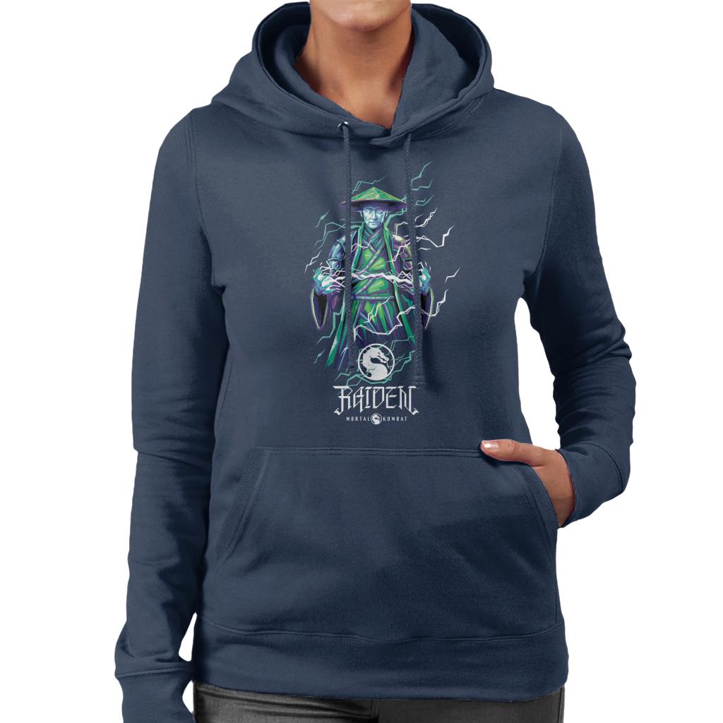 Mortal Kombat Raiden Lightning Bolt Charge Women's Hooded product image 6