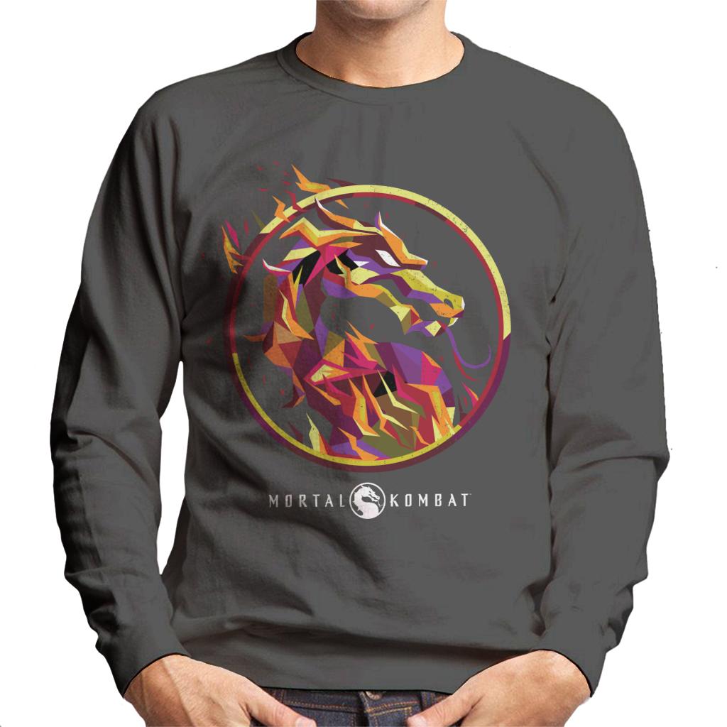 Mortal Kombat Scorpion Flame Art Logo Men's Sweatshirt product image 4