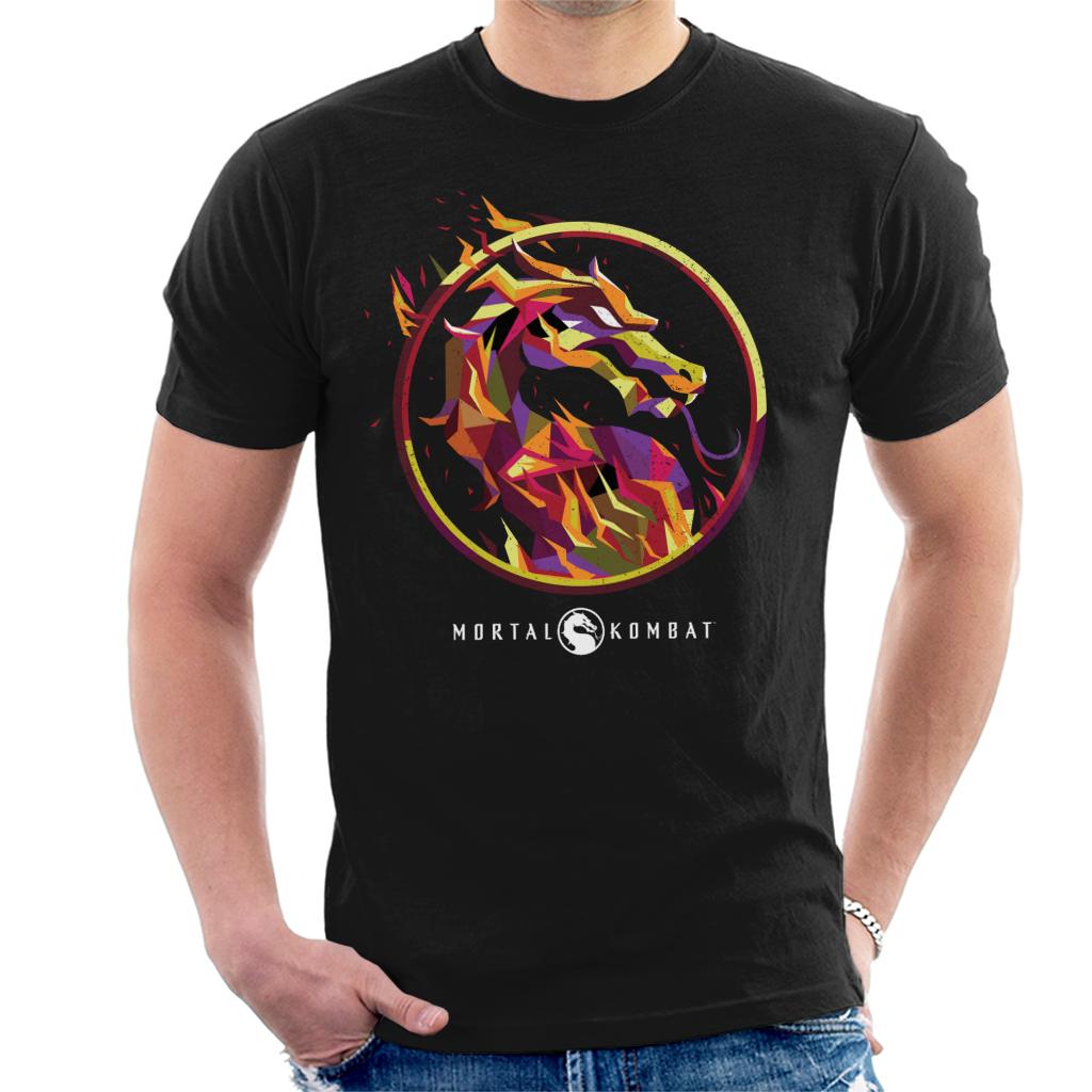 Mortal Kombat Scorpion Flame Art Logo Men's T-Shirt product image 1