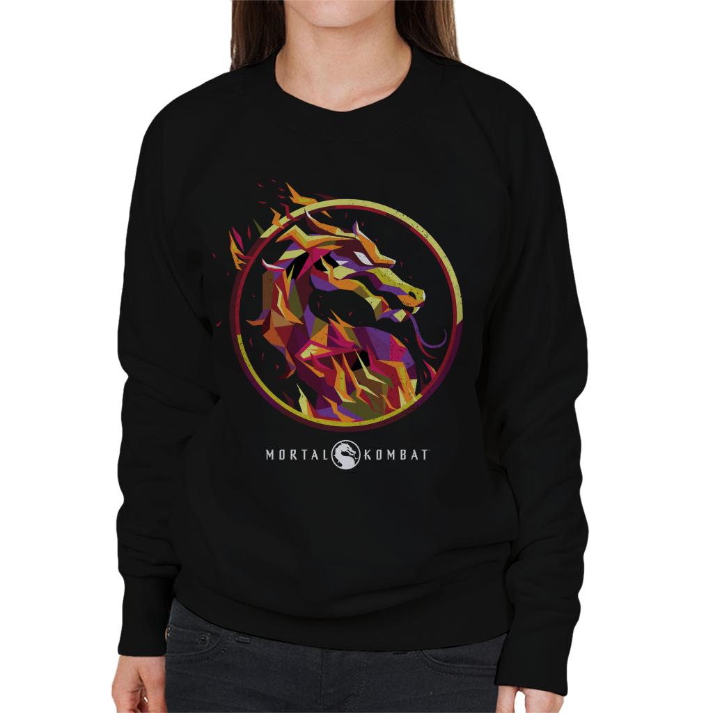 Mortal Kombat Scorpion Flame Art Logo Women's Sweatshirt product image 1