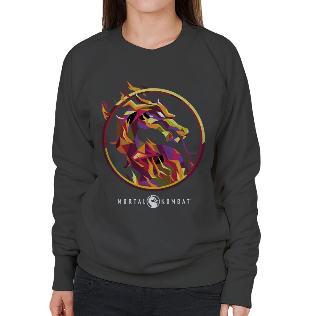 Mortal Kombat Scorpion Flame Art Logo Women's Sweatshirt product image 4