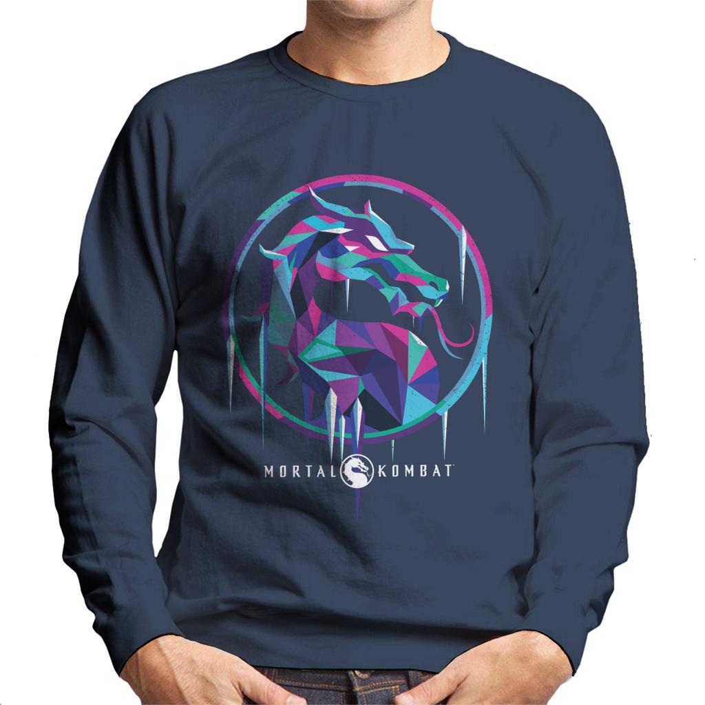 Mortal Kombat Sub Zero Ice Art Logo Men's Sweatshirt product image 4