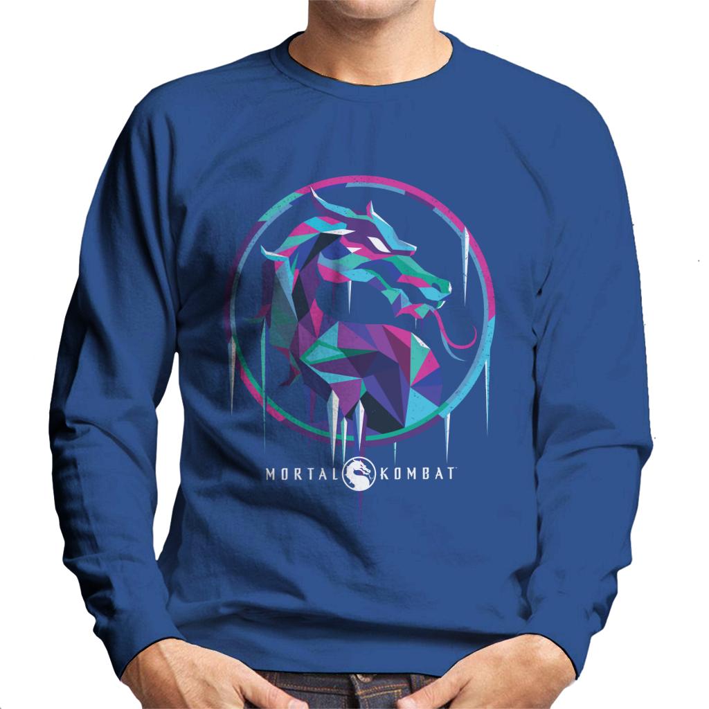 Mortal Kombat Sub Zero Ice Art Logo Men's Sweatshirt product image 6