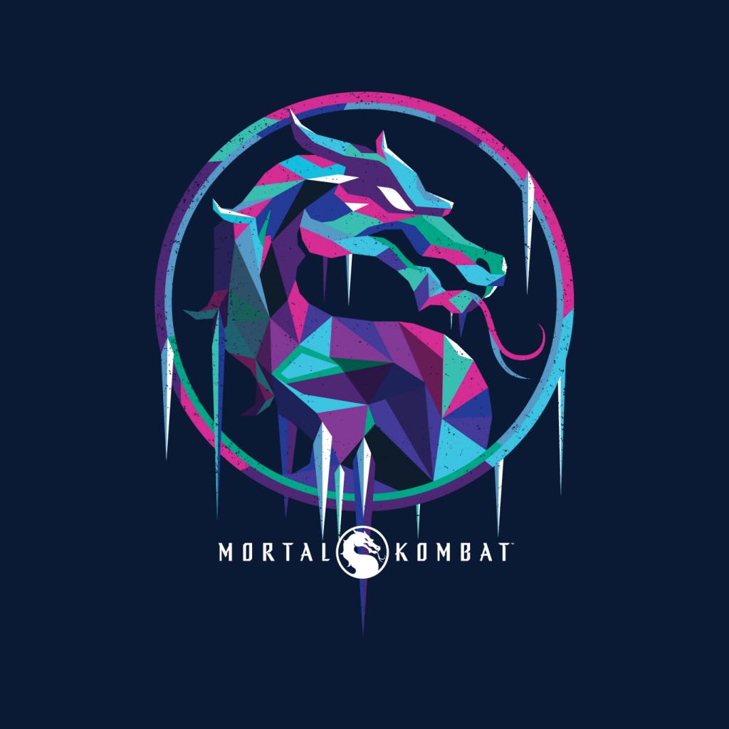 Mortal Kombat Sub Zero Ice Art Logo Men's Sweatshirt product image 5