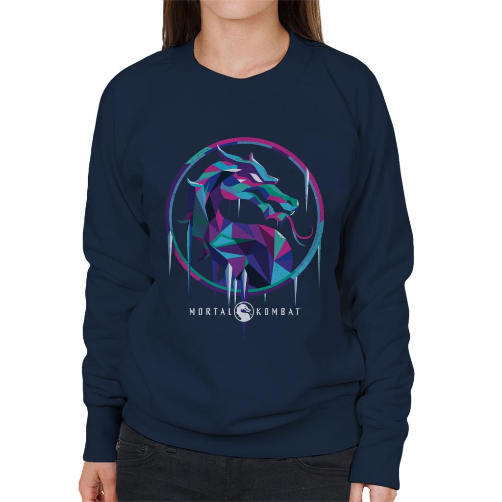Mortal Kombat Sub Zero Ice Art Logo Women's Sweatshirt product image 4
