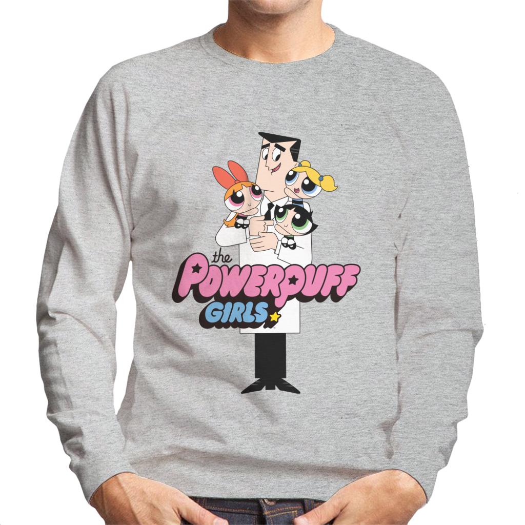 Powerpuff Girls With Professor Utonium Men's Sweatshirt product image 1