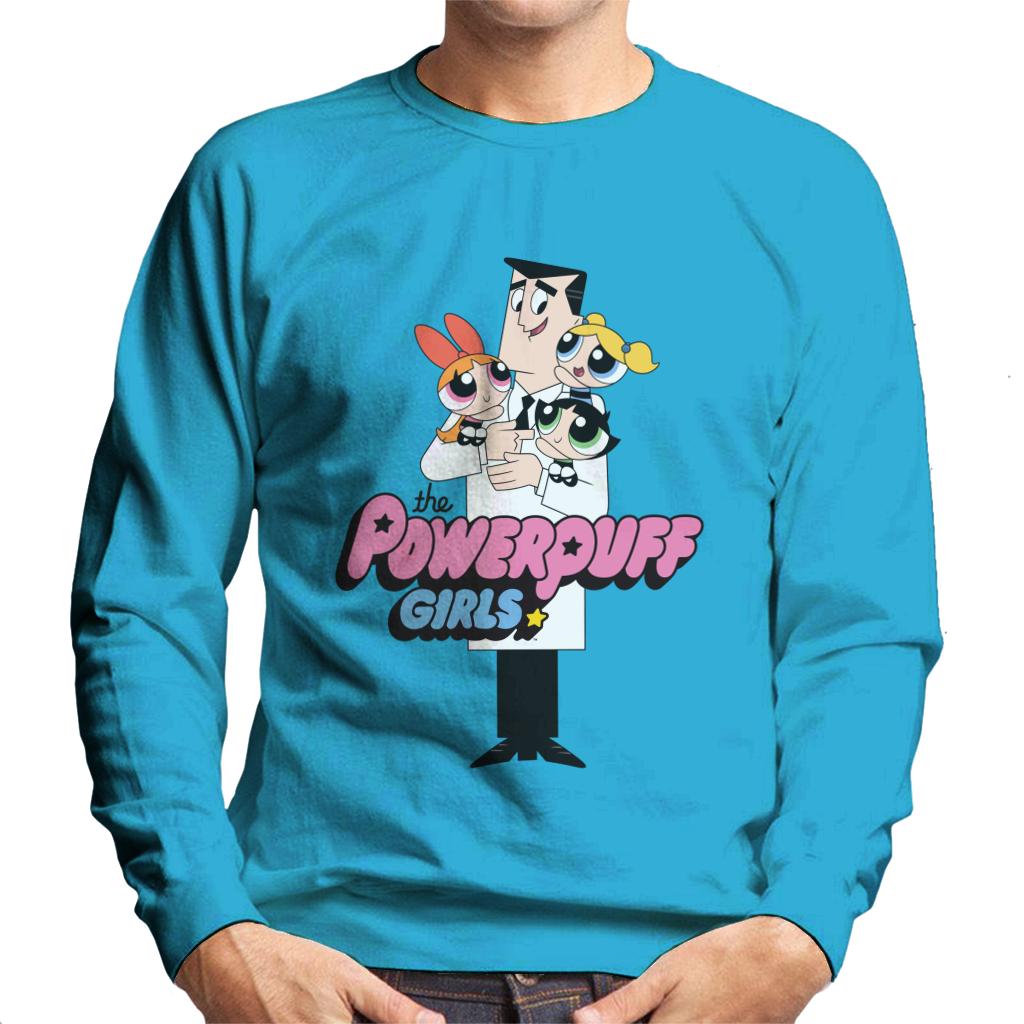 Powerpuff Girls With Professor Utonium Men's Sweatshirt product image 6