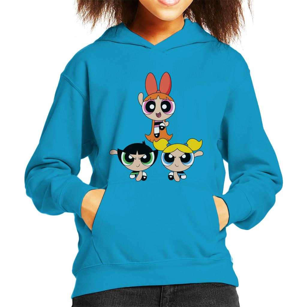 Powerpuff Girls Action Pose Kid's Hooded Sweatshirt product image 1