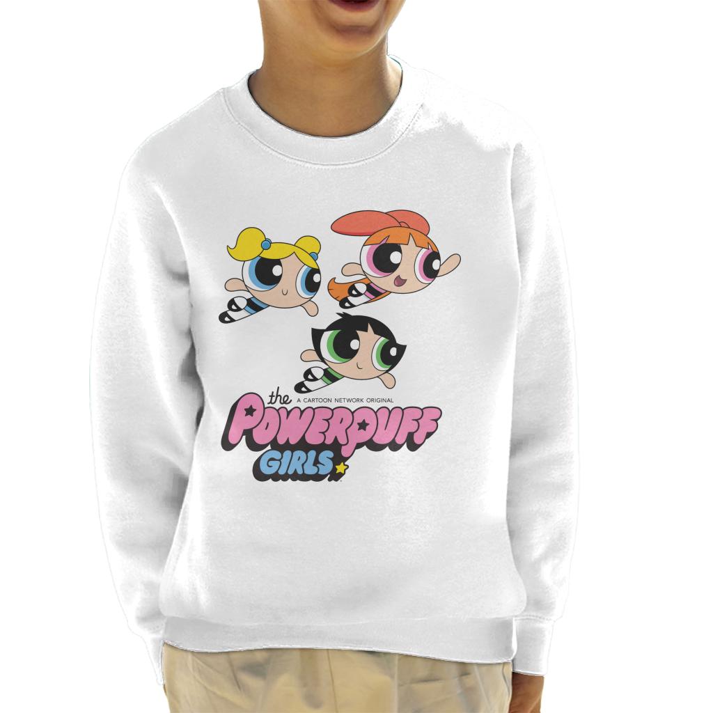 Powerpuff Girls Trio Smiling Flying Kid's Sweatshirt product image 4