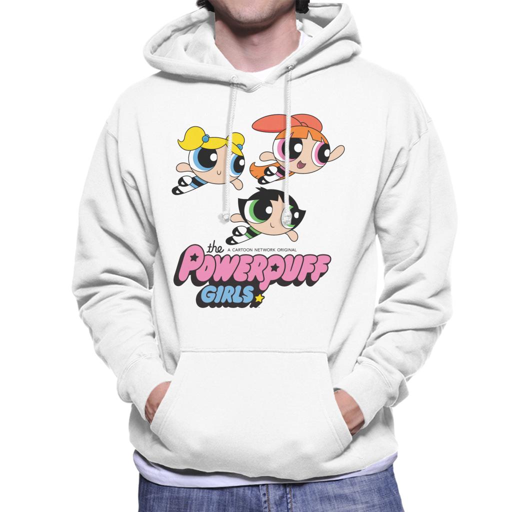 Powerpuff Girls Trio Smiling Flying Men's Hooded Sweatshirt product image 1