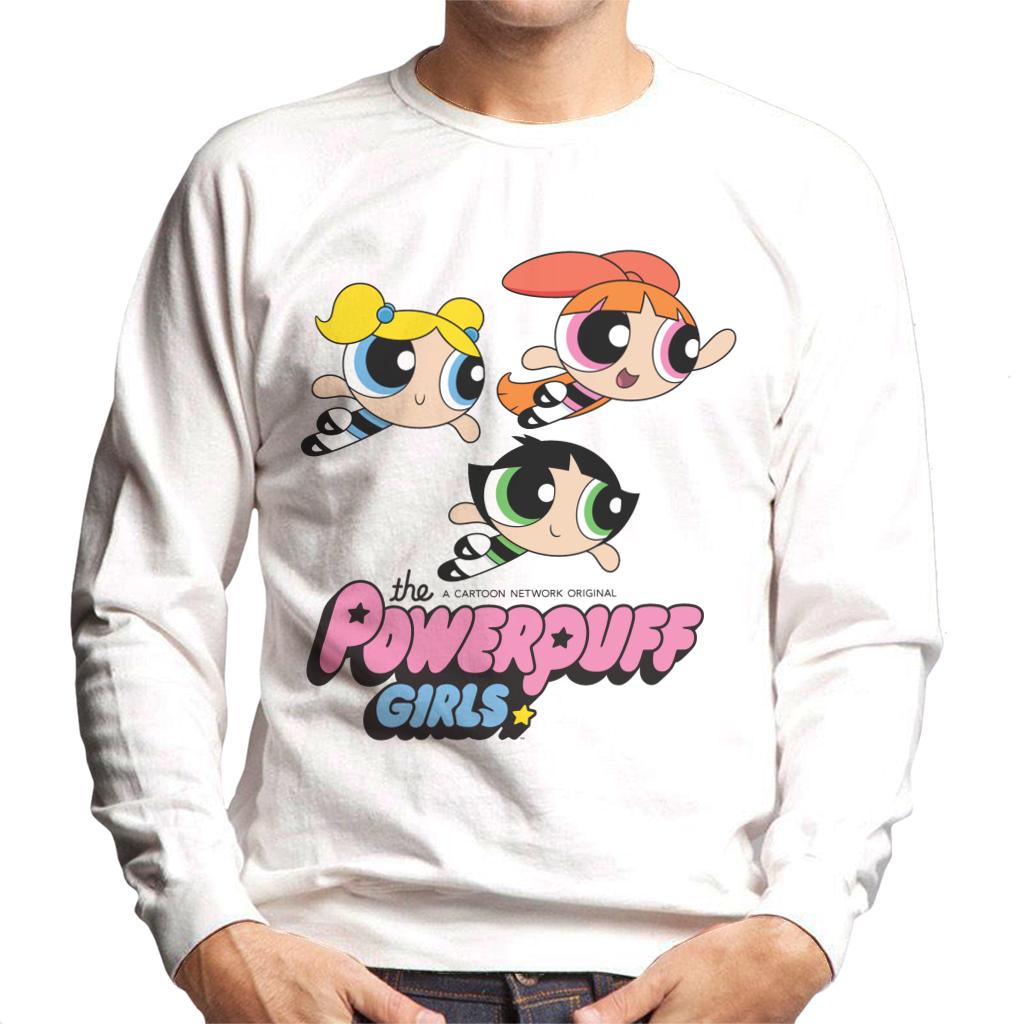 Powerpuff Girls Trio Smiling Flying Men's Sweatshirt product image 1