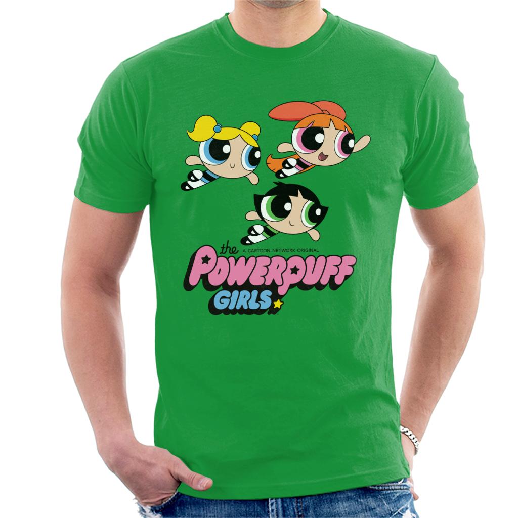 Powerpuff Girls Trio Smiling Flying Men's T-Shirt product image 6