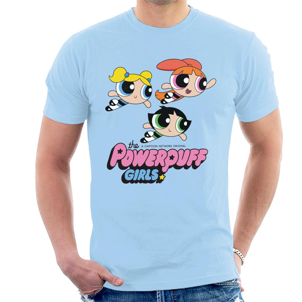 Powerpuff Girls Trio Smiling Flying Men's T-Shirt product image 4