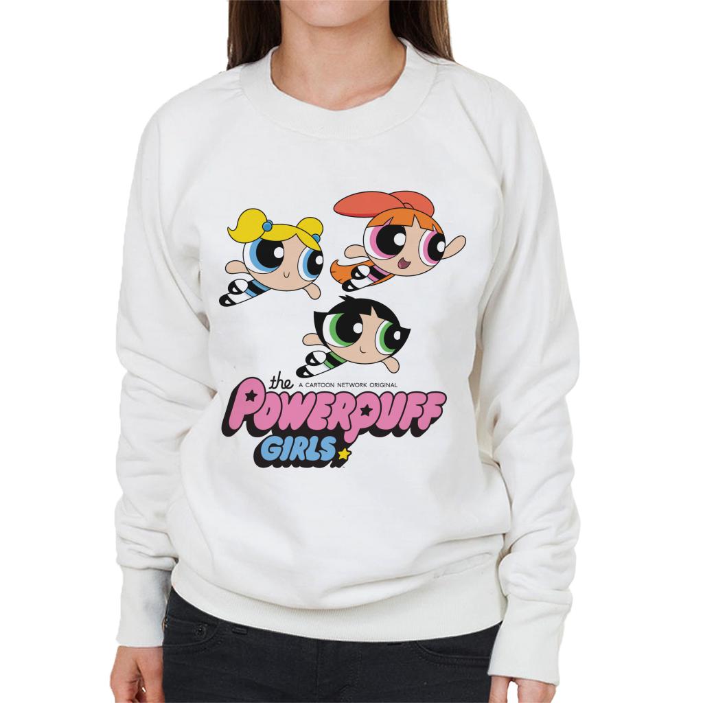 Powerpuff Girls Trio Smiling Flying Women's Sweatshirt product image 1