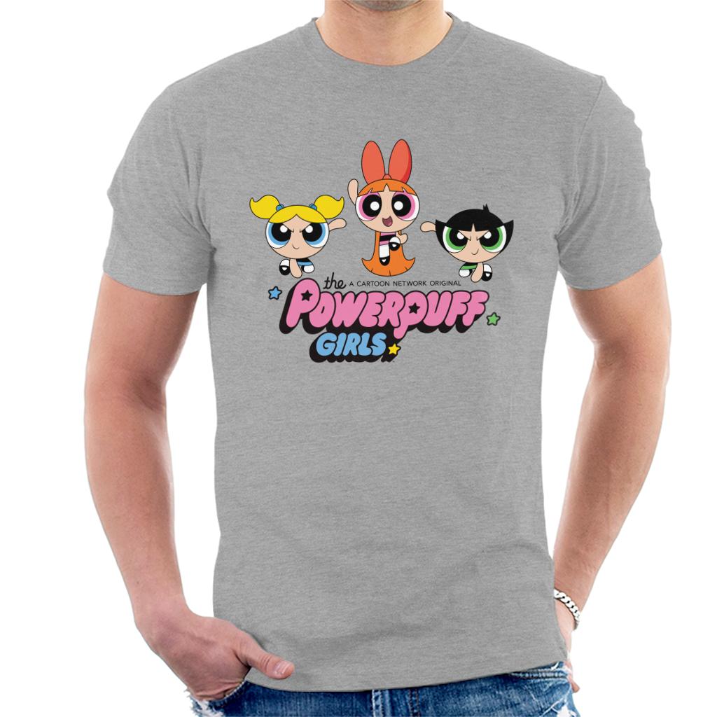 Powerpuff Girls Trio Blossom Jump Men's T-Shirt product image 1