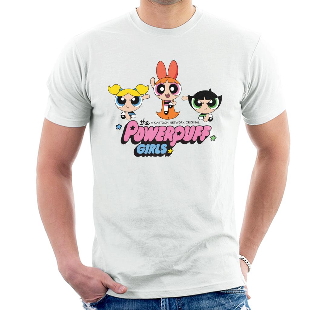 Powerpuff Girls Trio Blossom Jump Men's T-Shirt product image 4