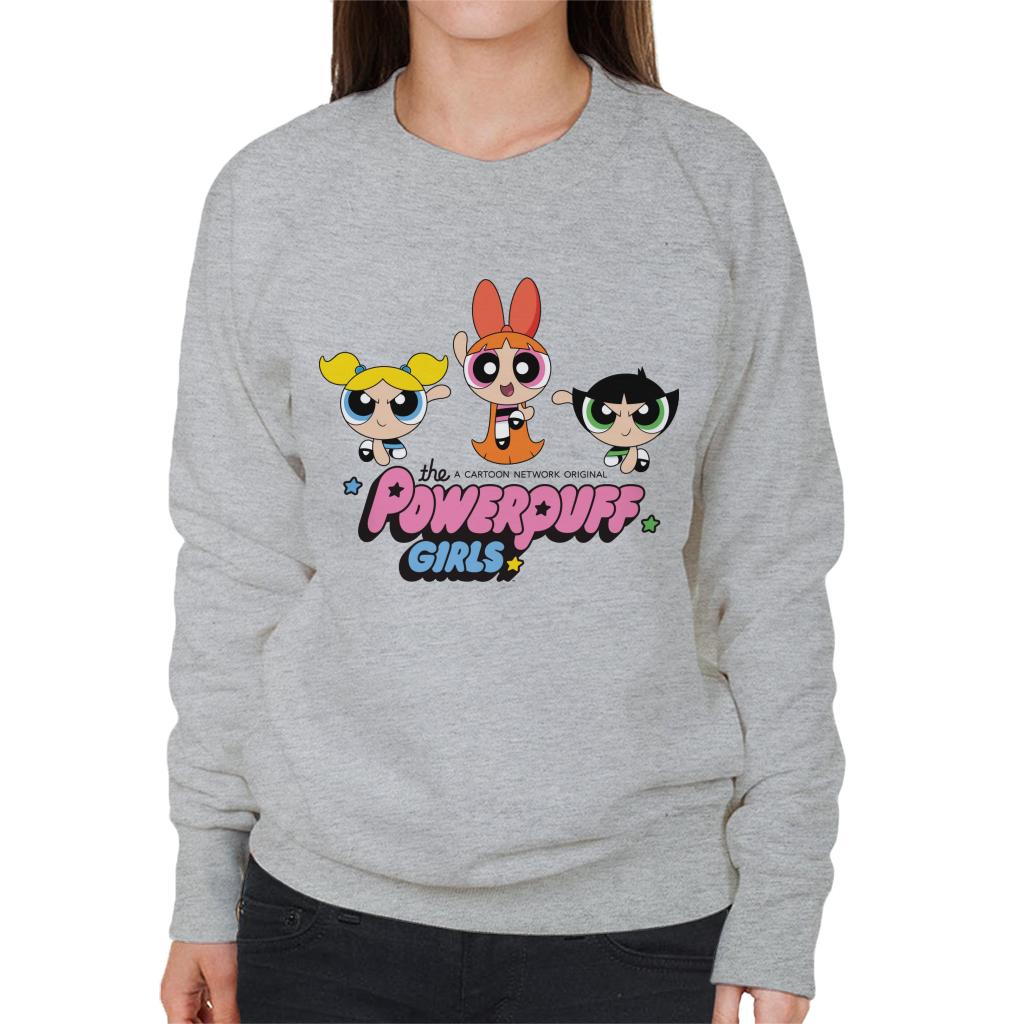 Powerpuff Girls Trio Blossom Jump Women's Sweatshirt product image 1