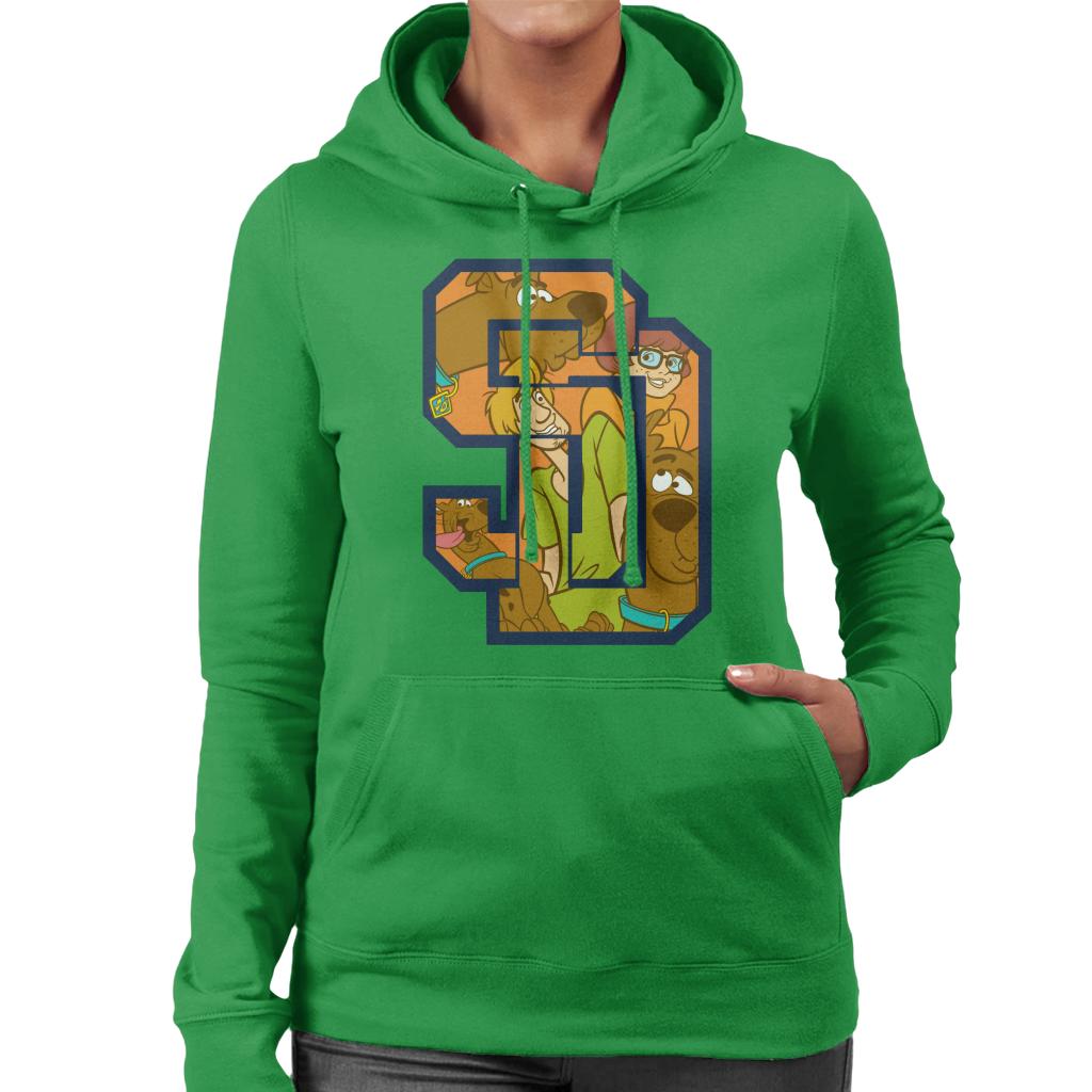 Scooby Doo Interlocking SD Women's Hooded Sweatshirt product image 6