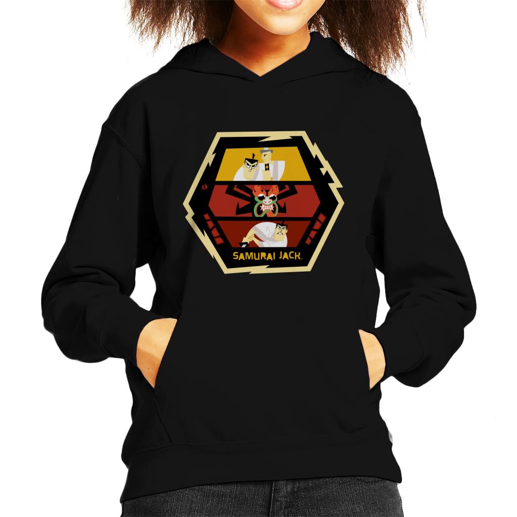 Samurai Jack Vs Aku Fight Montage Kid's Hooded Sweatshirt product image 1