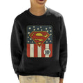 Superman US Flag Golden Age 10c Art Kid's Sweatshirt product image 1