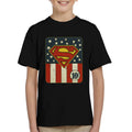 Superman US Flag Golden Age 10c Art Kid's T-Shirt product image 1
