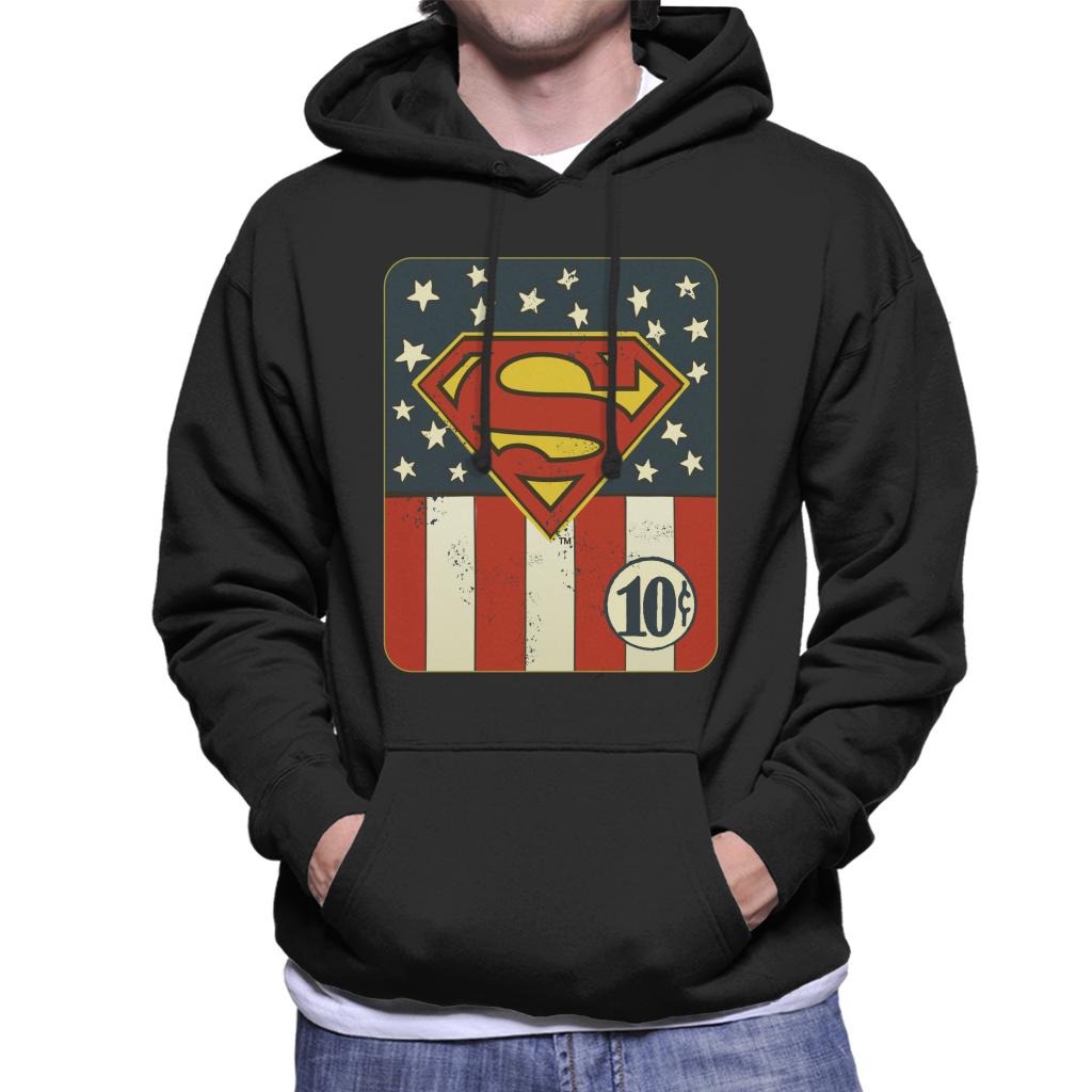 Superman US Flag Golden Age 10c Art Men's Hooded Sweatshirt product image 1